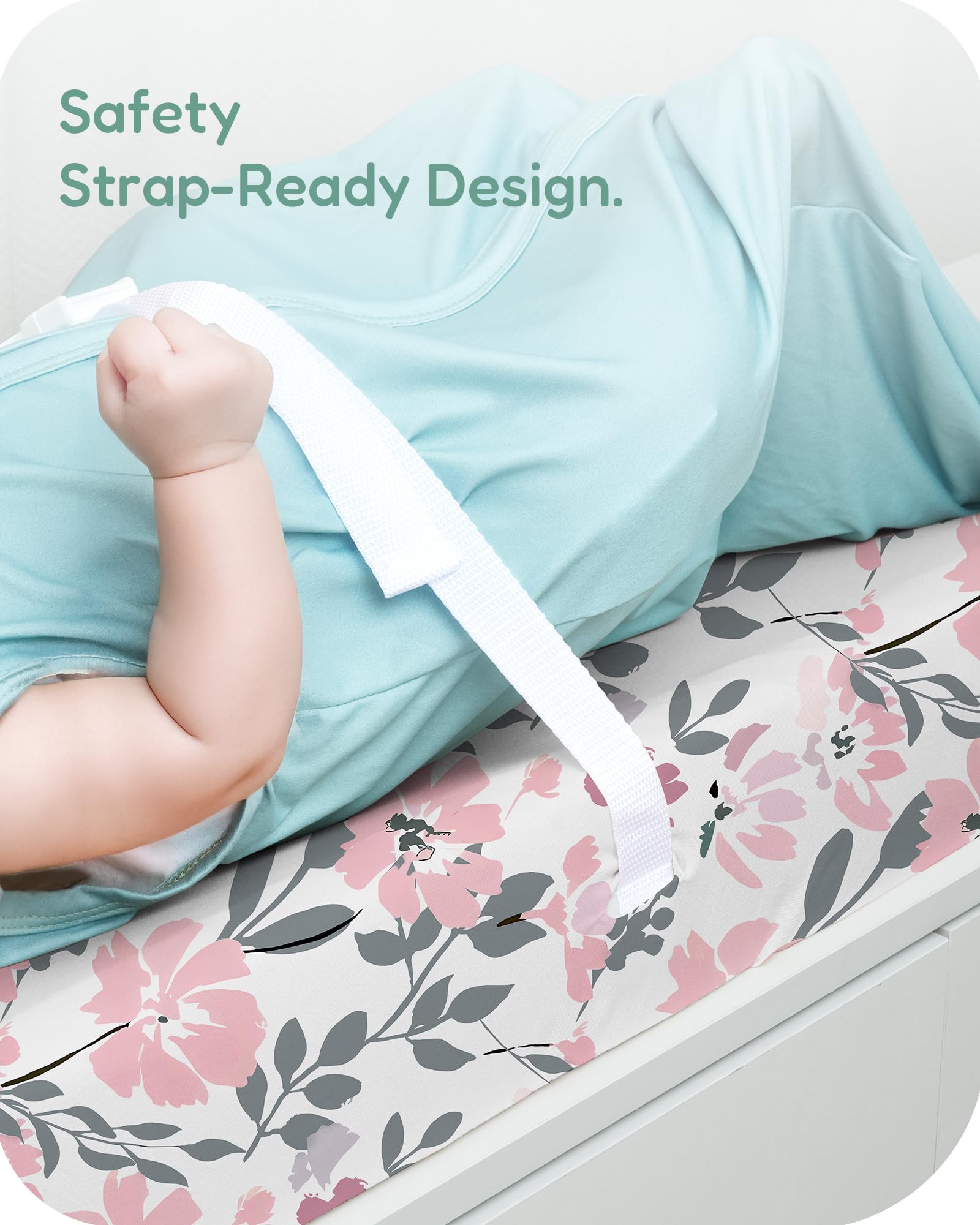 TotChill fits standard changing pads 32 by 16 by 5 inches for a snug hold.