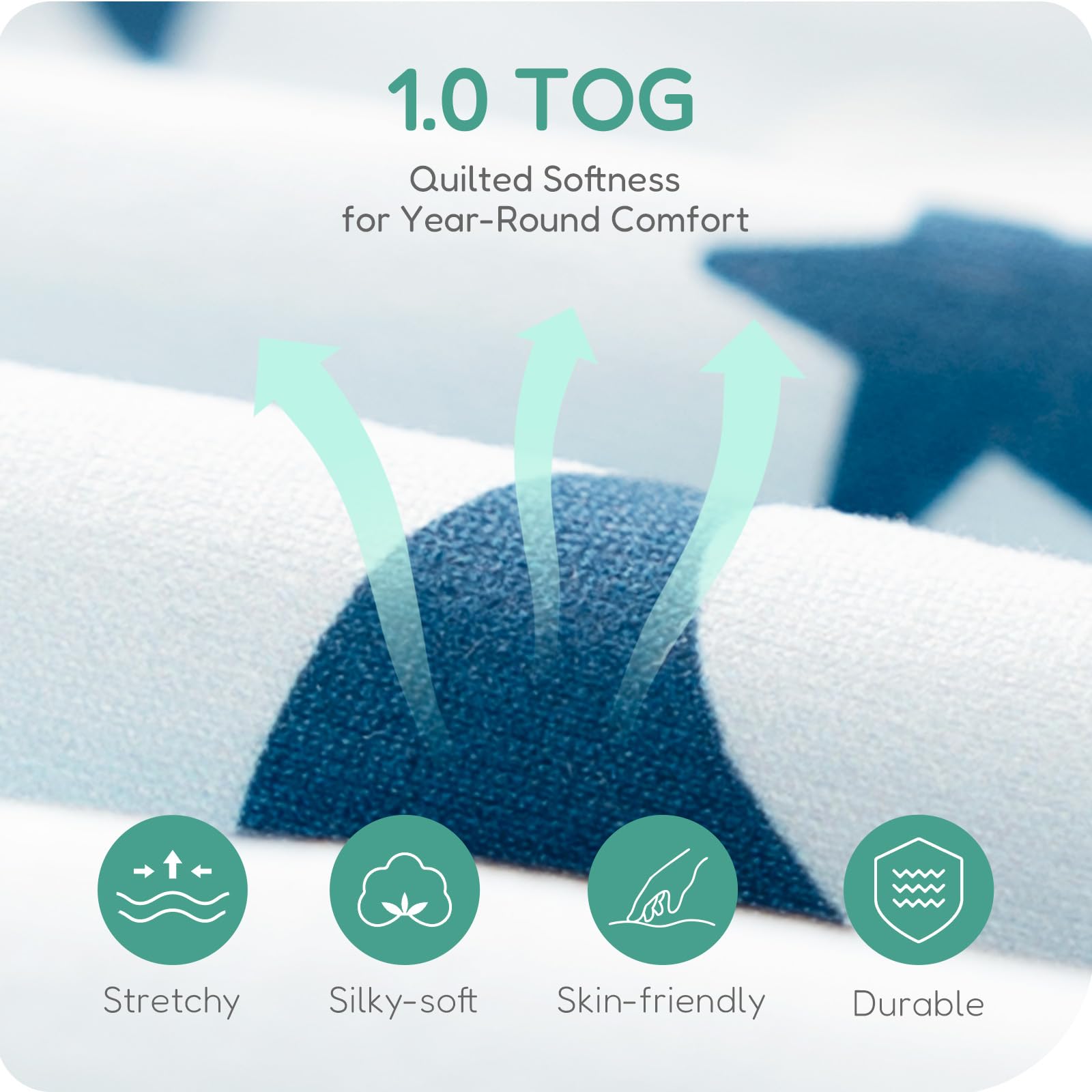 Totchill bottom-up zipper enables quick, quiet changes.
