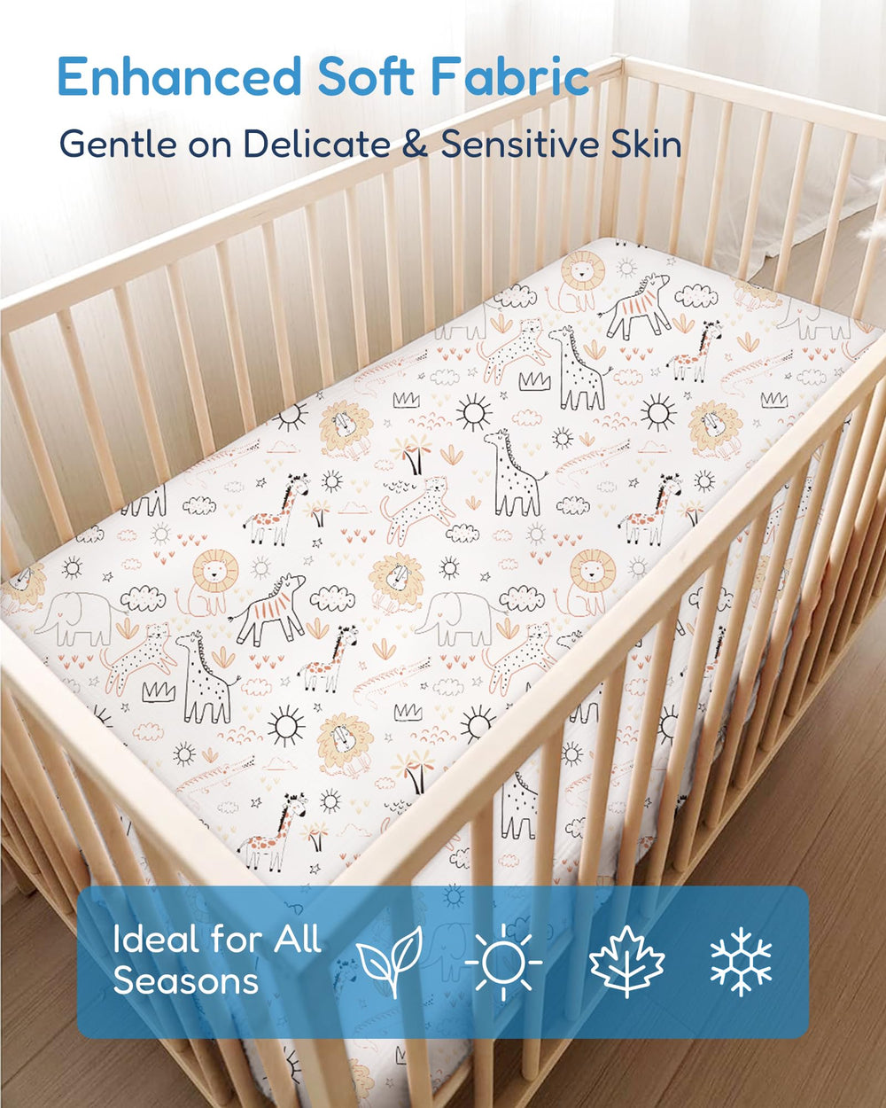 TotChill two-pack crib sheets provide convenient rotation for busy families.