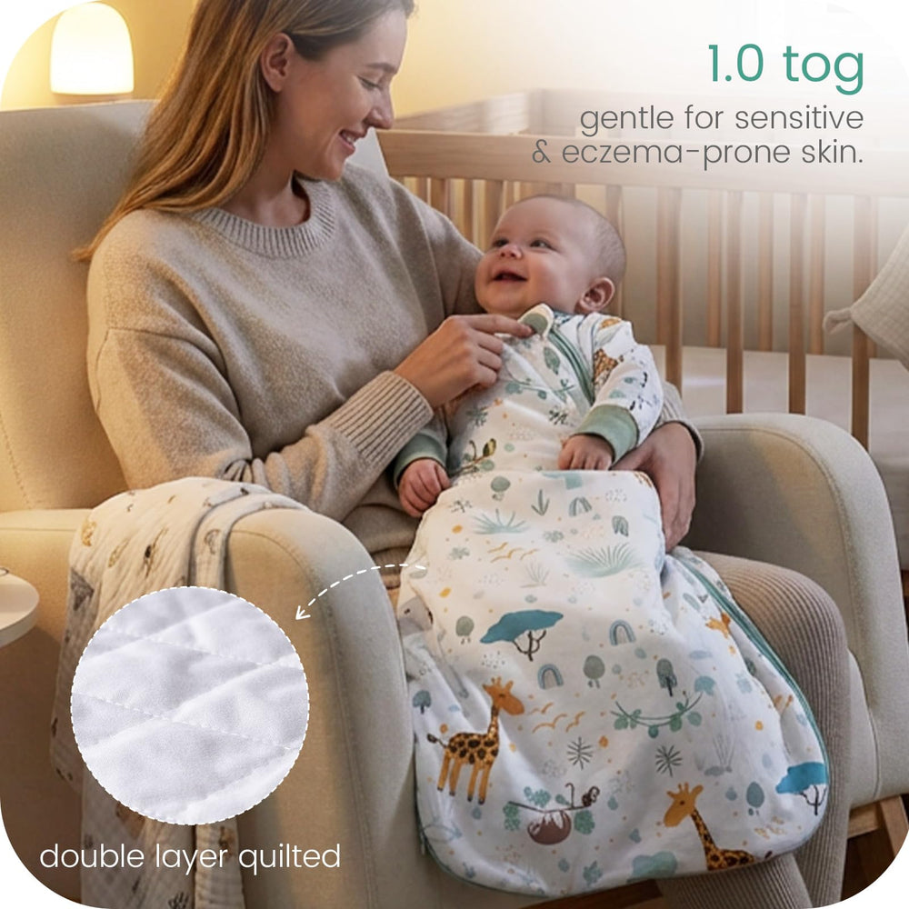 TOTCHILL wearable blanket 1.0 TOG provides breathable warmth for naps