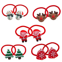 Totelux Santa Claus hair tie design adds festive flair with gentle elasticity