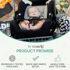 Totes Babies baby snug in cart with hammock design enables hands-free shopping.