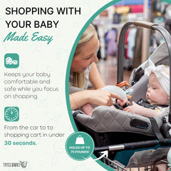 Totes Babies cart setup shows hammock design and quick installation for cart use.