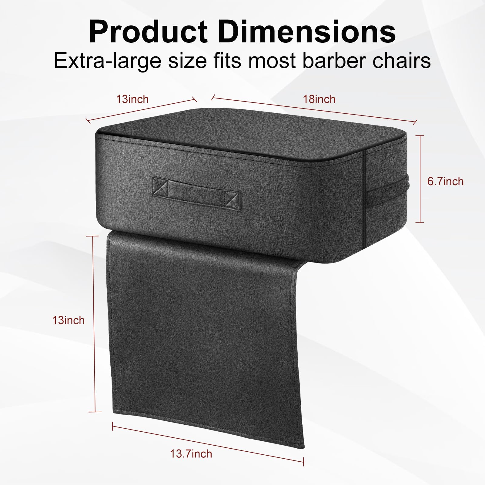 Totidyh booster seat with leather cushion provides a smooth, durable surface for family-friendly haircuts.
