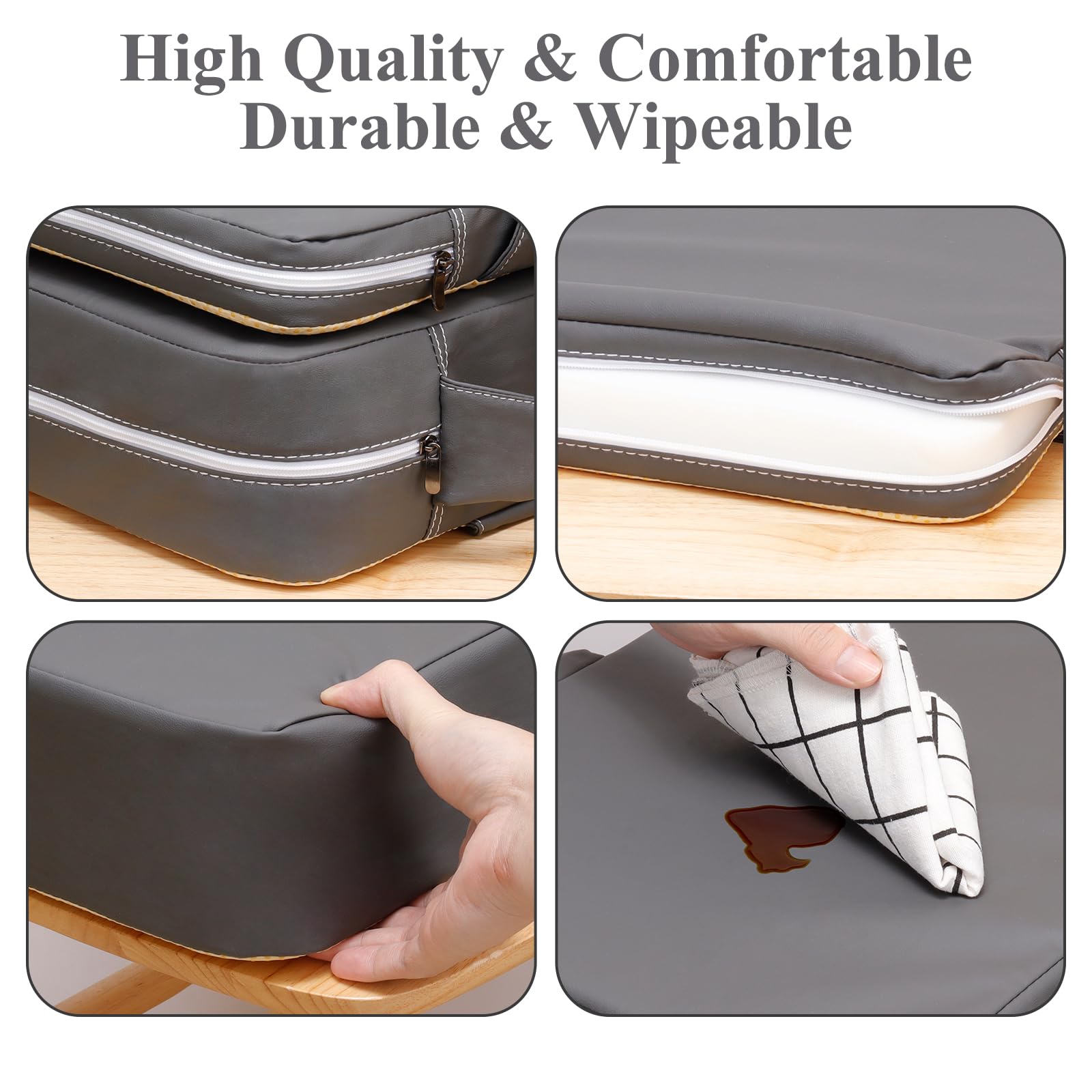 TOTIDYH booster seat non-slip bottom prevents sliding for stable mealtime