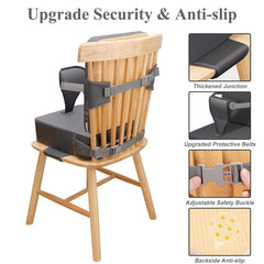 TOTIDYH booster seat safety straps secure child for worry-free dining