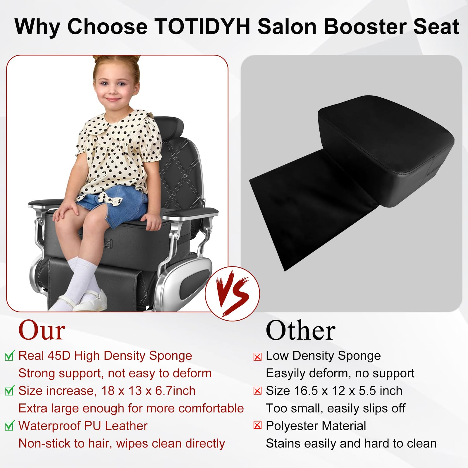 Totidyh lap-edge protection keeps the barber chair edge safe during use.