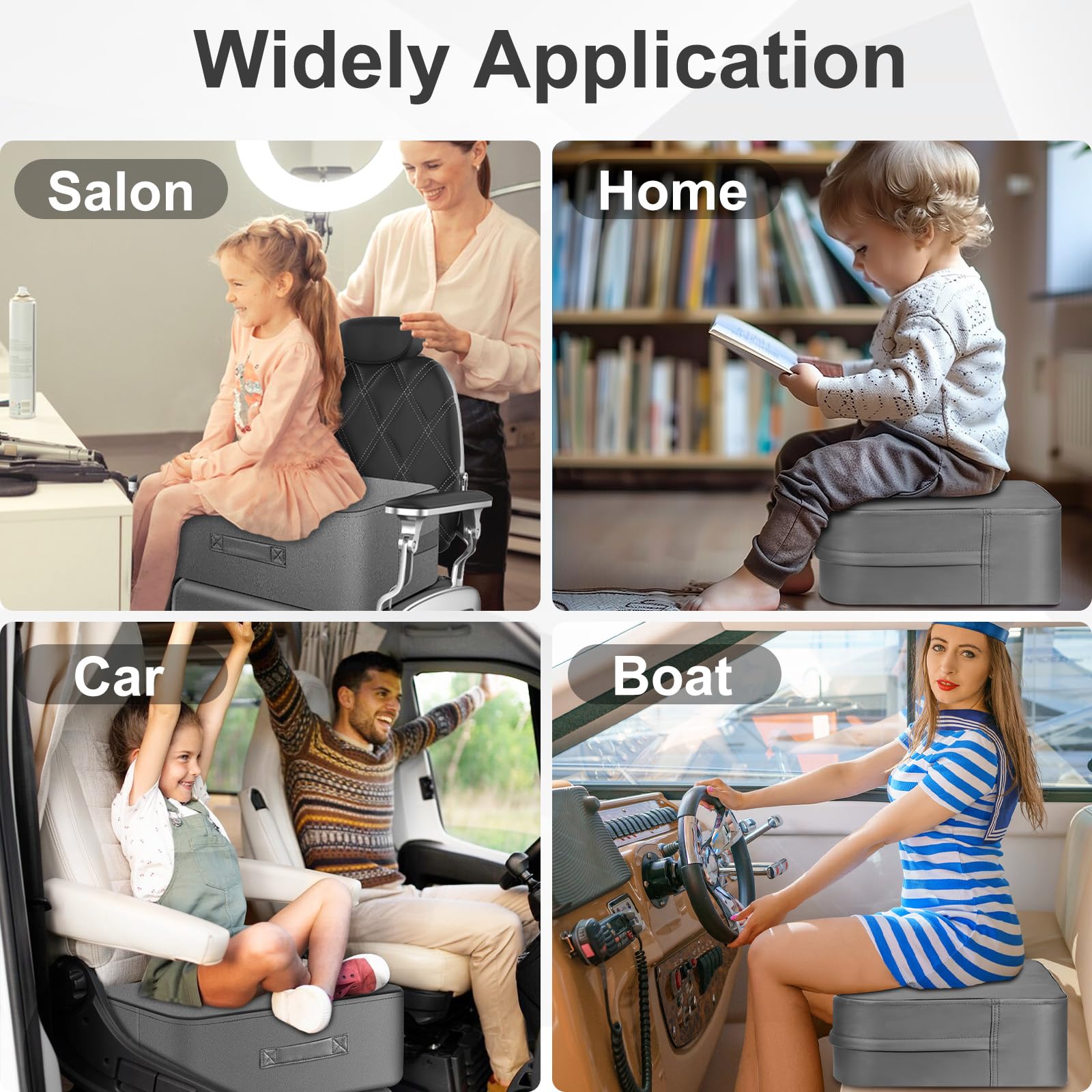 TOTIDYH home salon use versatile booster seat supports safe home haircuts