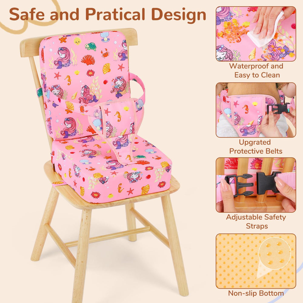 TOTIDYH booster seat features non-slip base to prevent sliding.