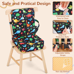 TOTIDYH booster seat with non-slip base stays steady during meals.