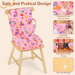 TOTIDYH booster seat features non-slip base to prevent sliding.