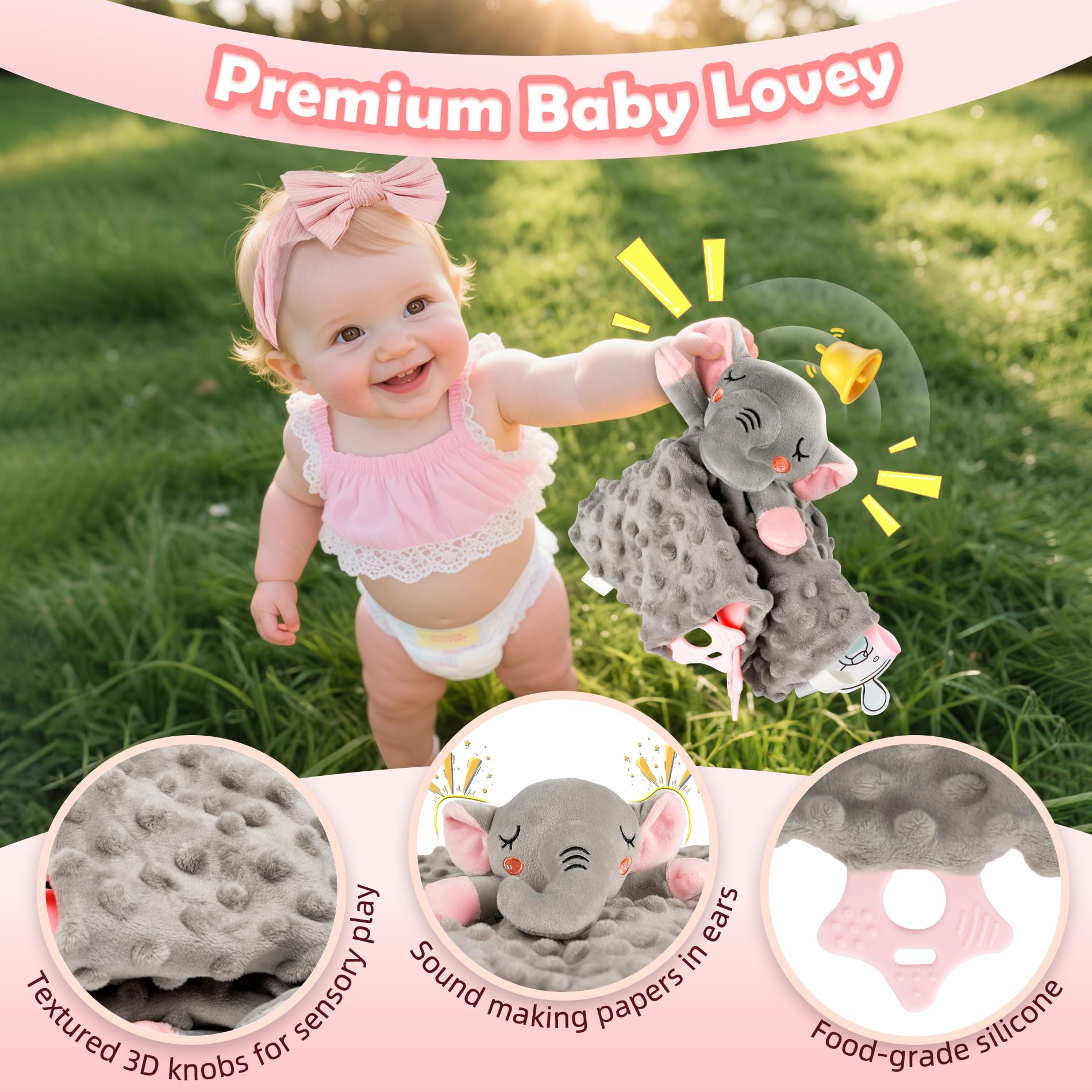 Totiro pink headband bow for cute newborn outfits and photos