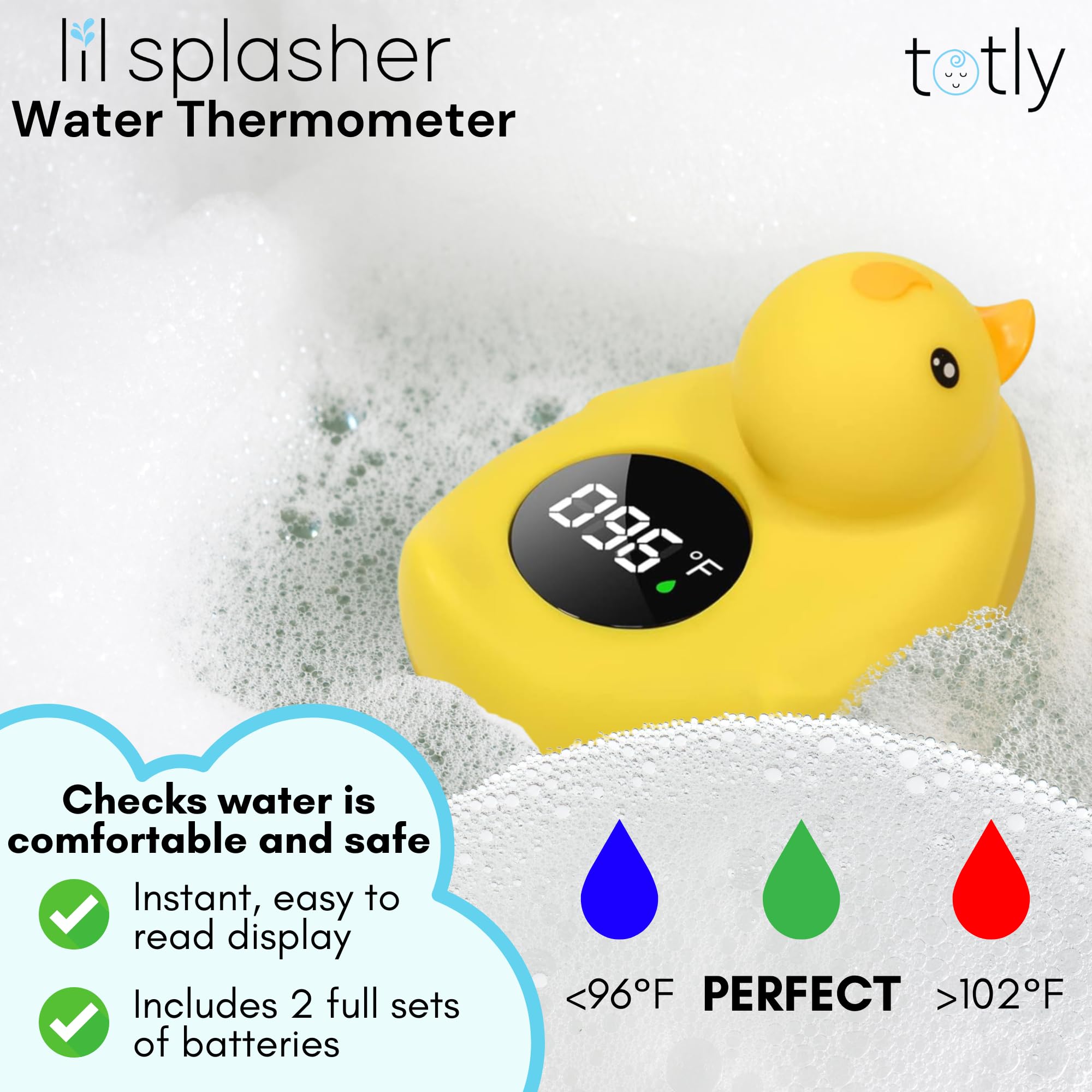 Totly quick-dry materials help keep the bath area fresh after use.