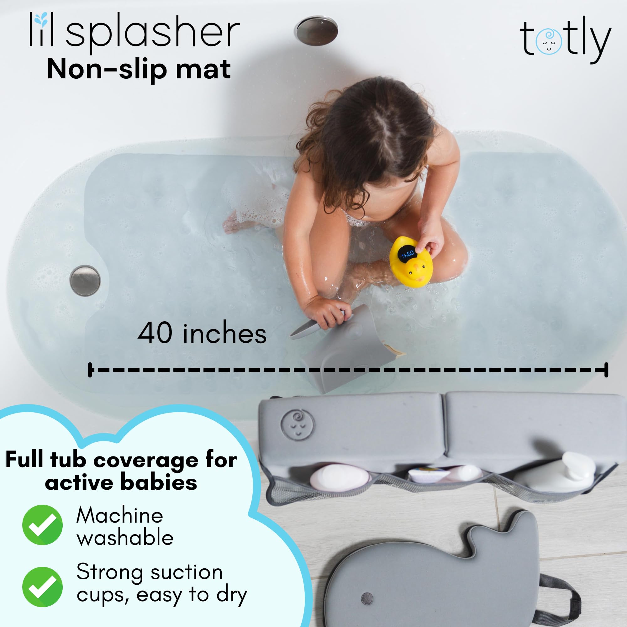 Totly soft-touch design with rounded edges enhances baby-friendly safety.