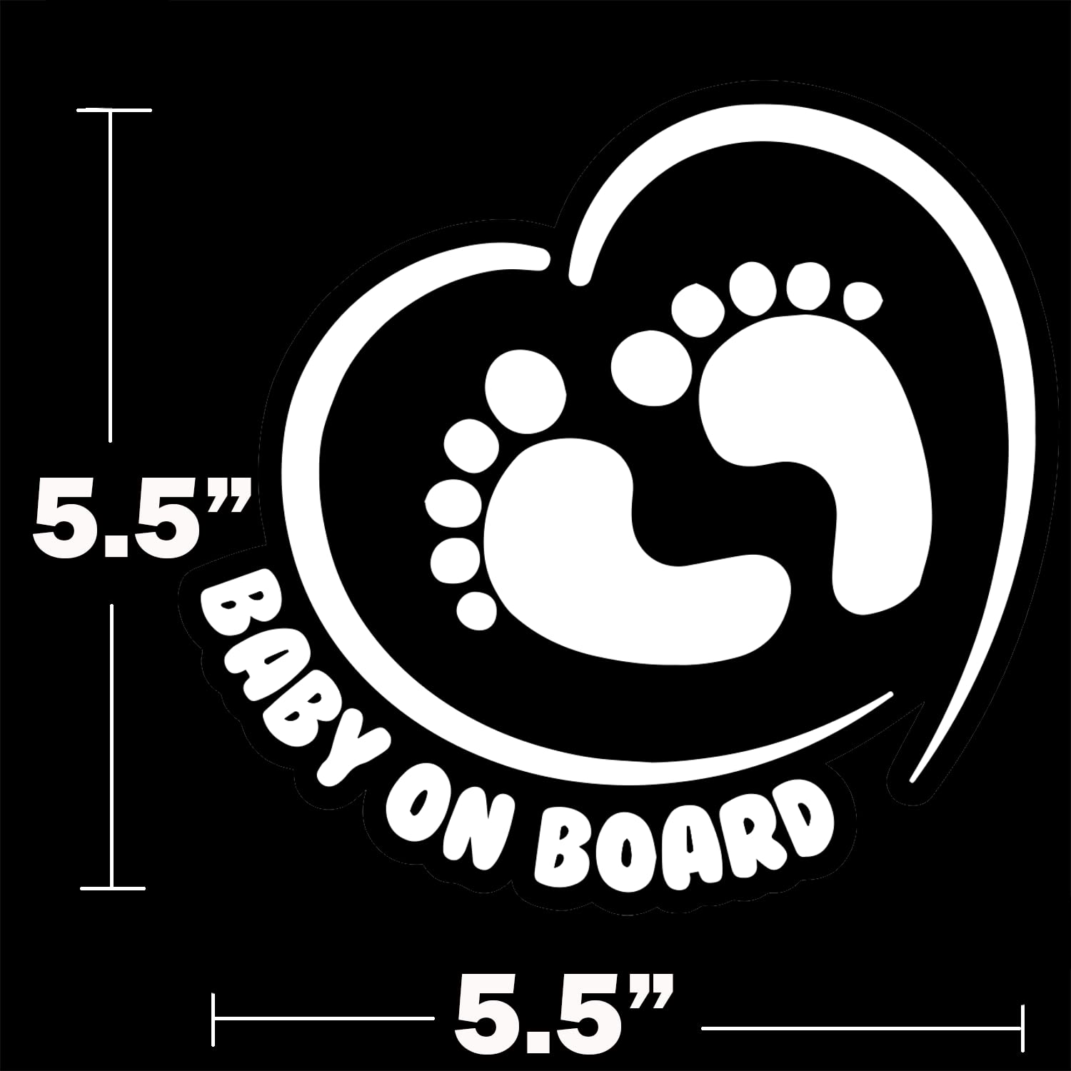 Totomo die-cut vinyl waterproof sticker for all weather use on vehicles.