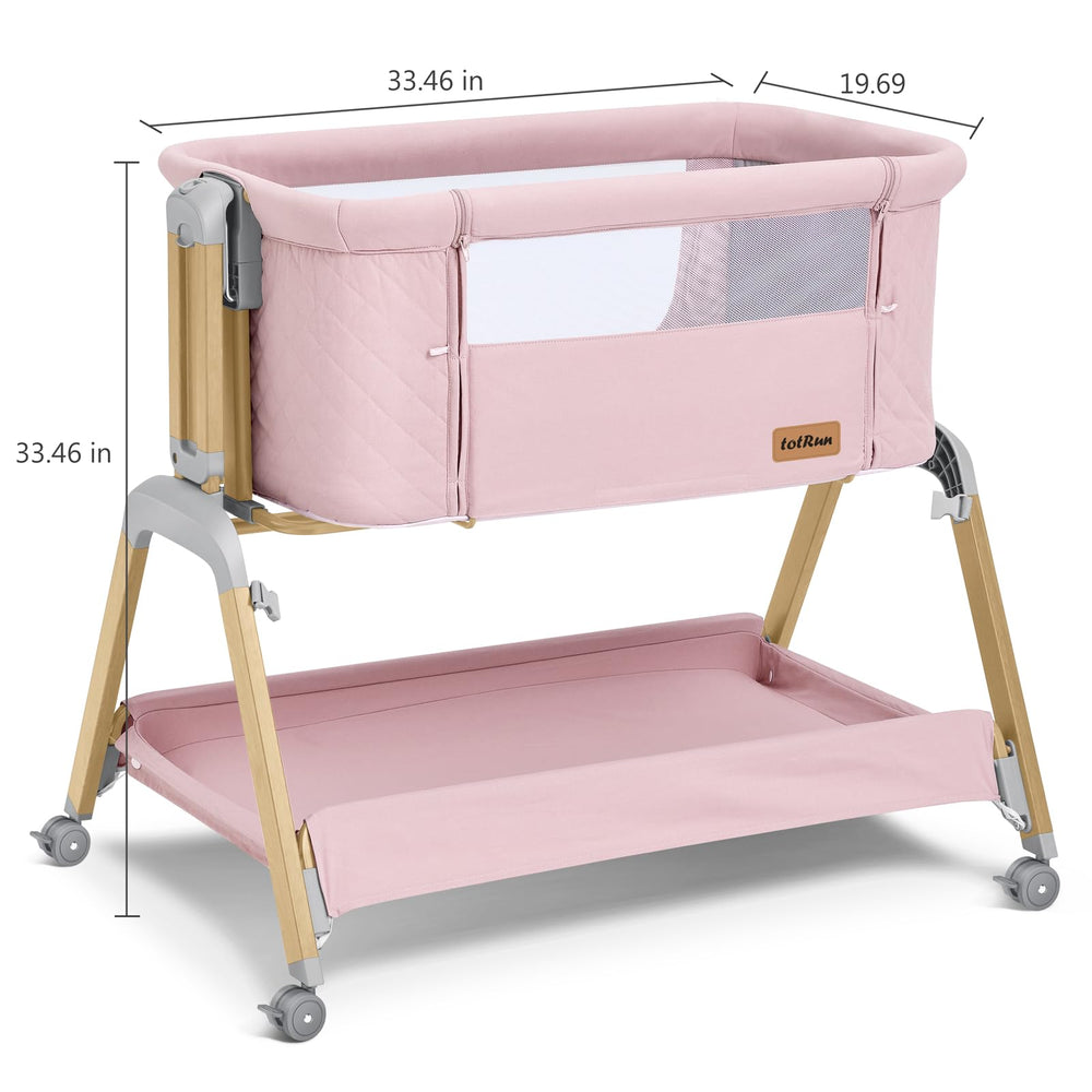 TotRun Bassinet secure bedside attachment supports convenient nighttime care.