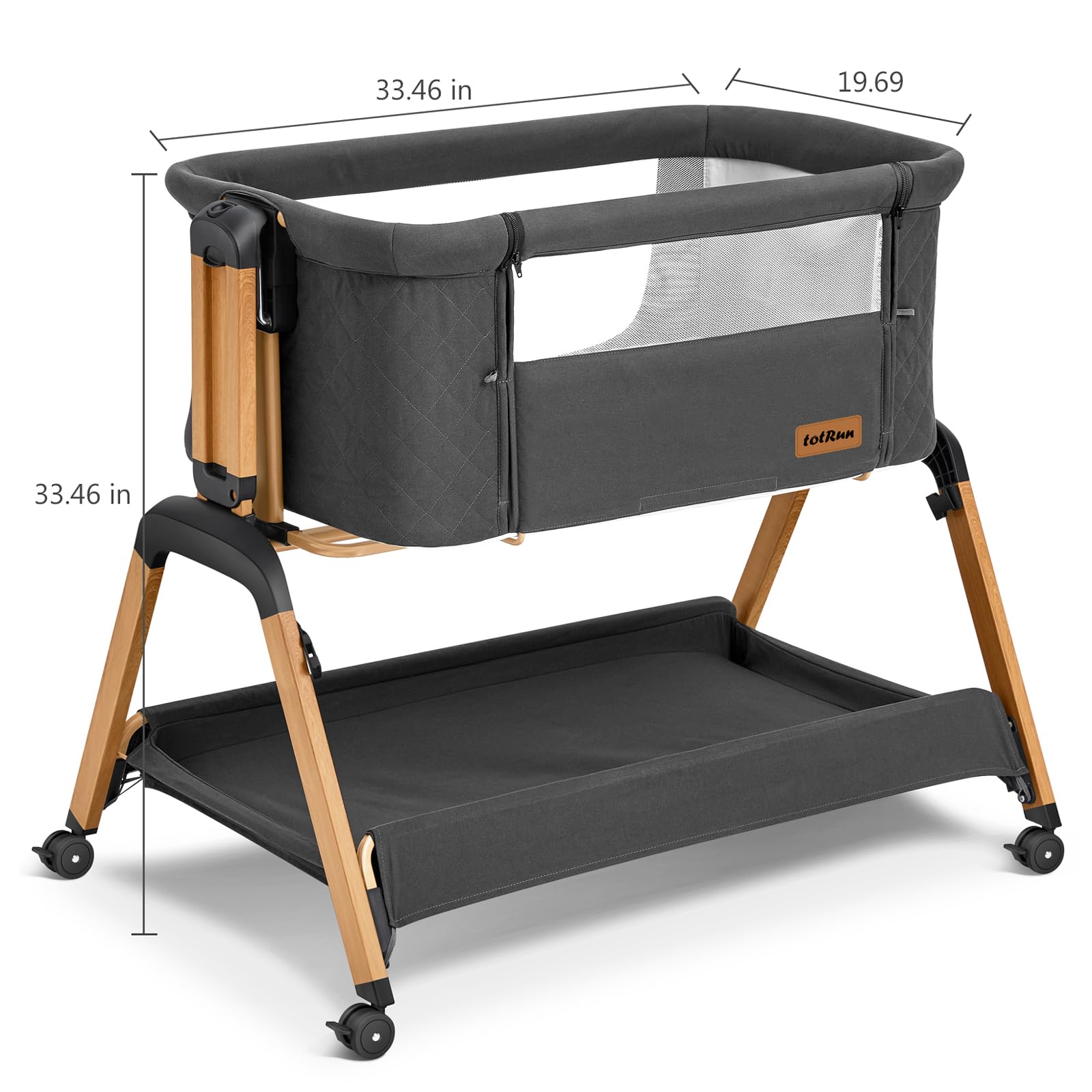 TotRun Bassinet Bedside Sleeper supports bonding during nighttime caregiving tasks