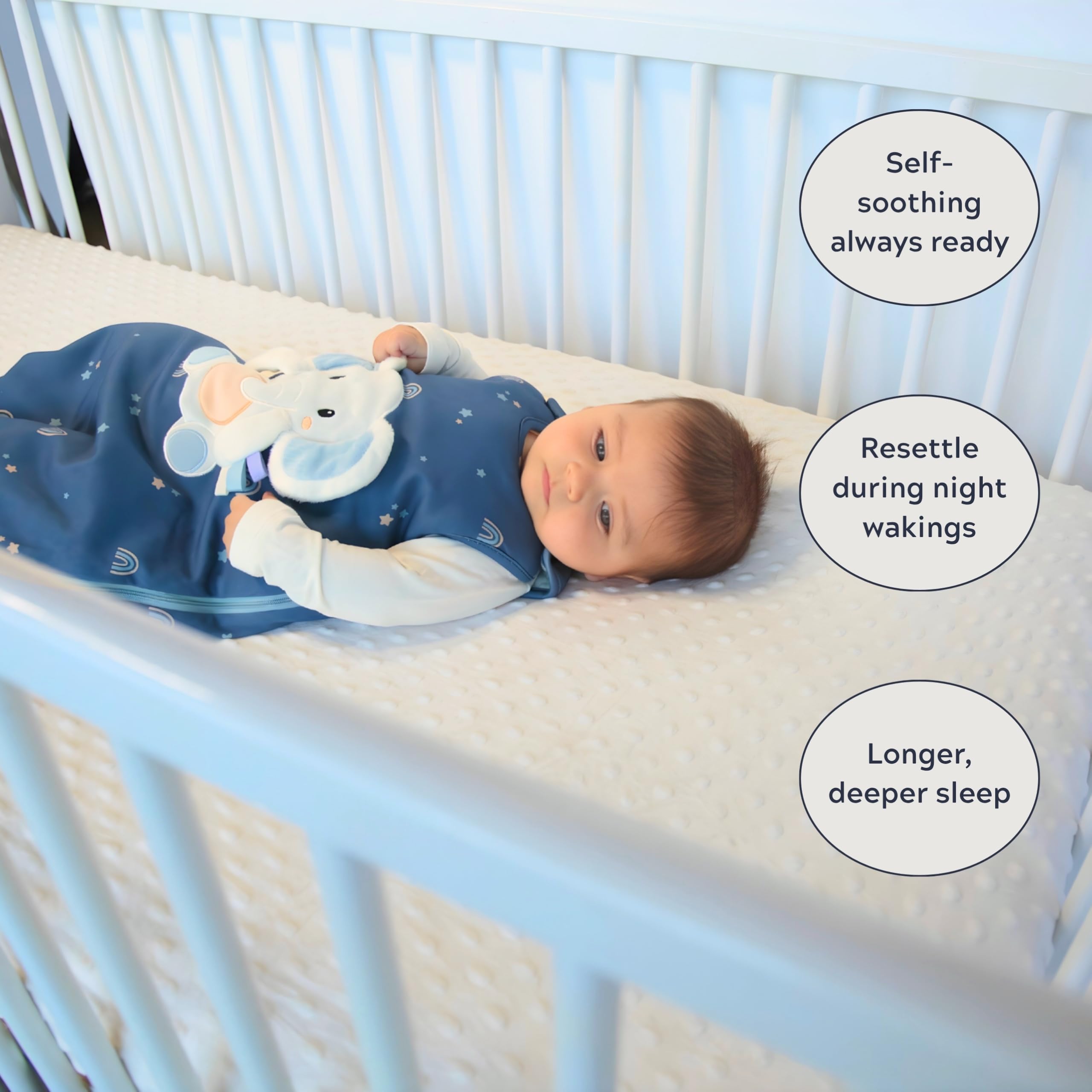 Toucan Baby adjustable shoulder snaps grow with your baby.