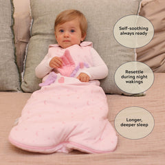 Toucan Baby Unicorn sleep sack with adjustable snaps for growing babies.