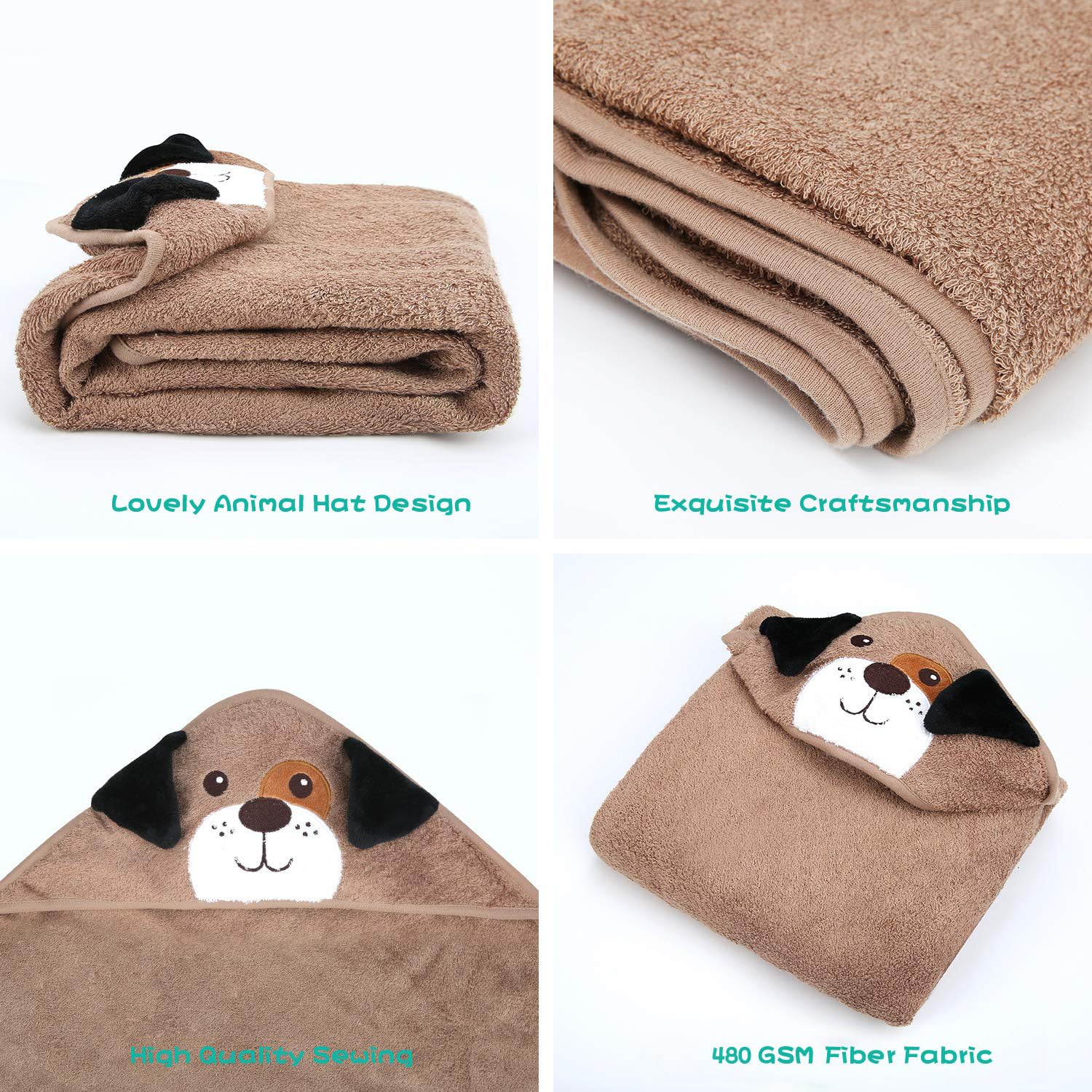 Touchat Bear Hooded Towel featuring soft fabric for gentle post-bath cuddles.