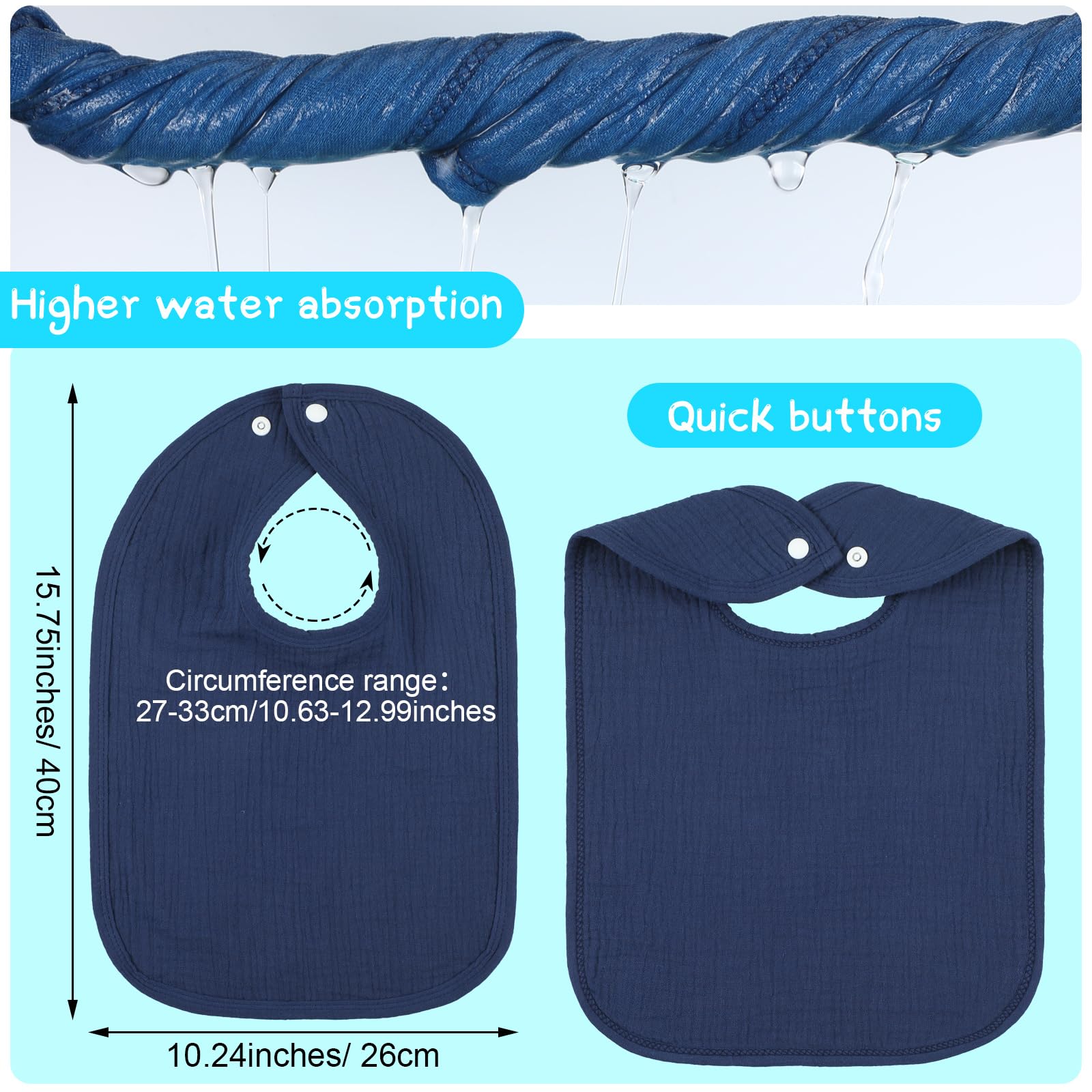 Toulite bandana bib with soft fabric and adjustable closure for secure fit.