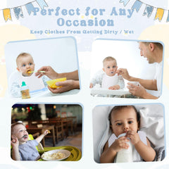 Toulite full-coverage U-shaped bib protects clothing during teething and messes