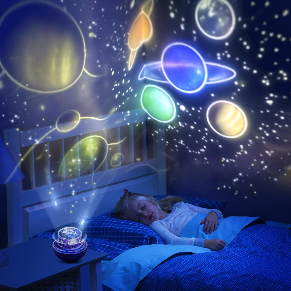 Tourace automatic rotating projection adds gentle motion to the night sky.