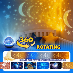 Tourace projection lamp includes six transparencies offering varied cosmos scenes.