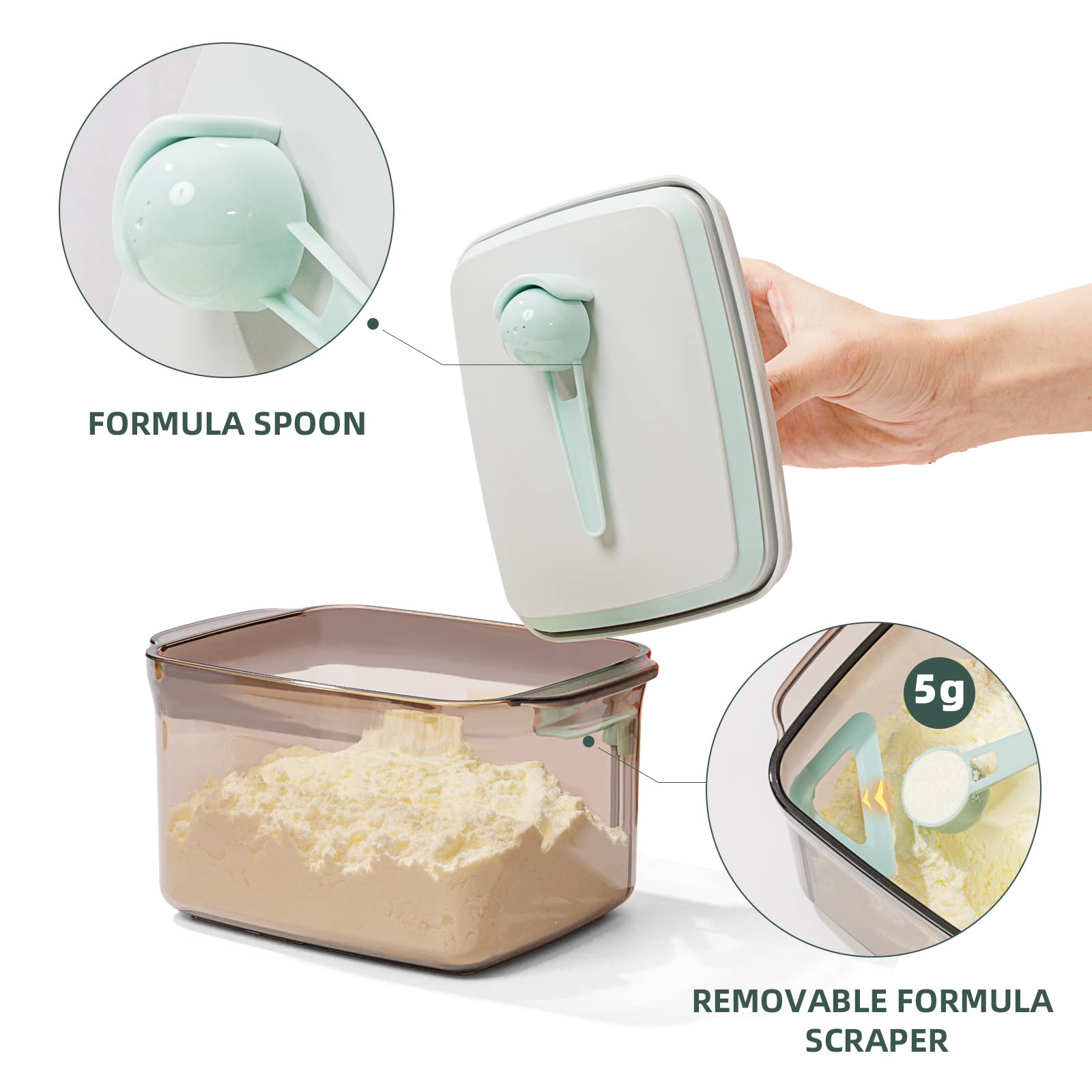Tourdeus airtight container protects milk powder from moisture and UV exposure