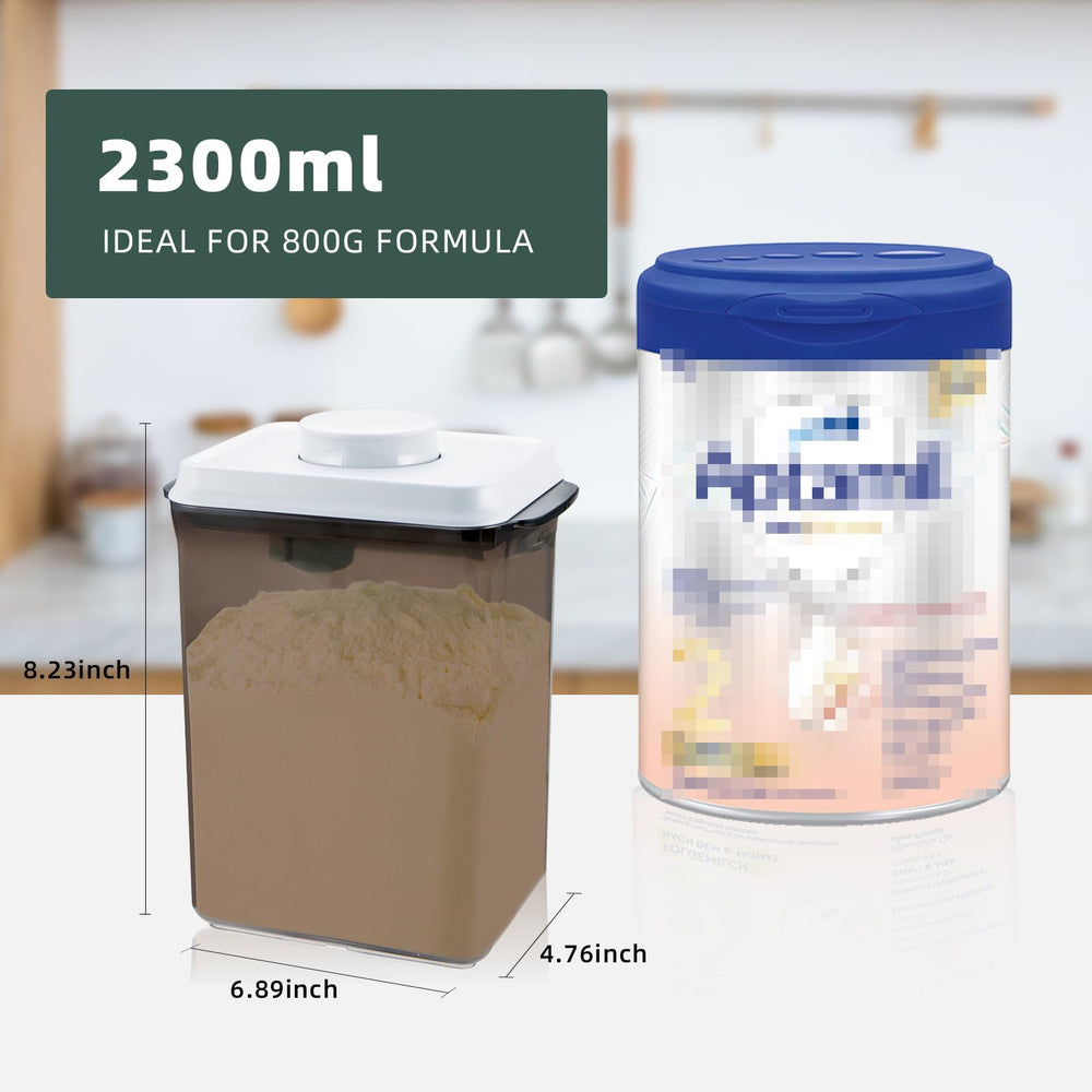 Tourdeus 800 g capacity container stores daily powder needs on the go.