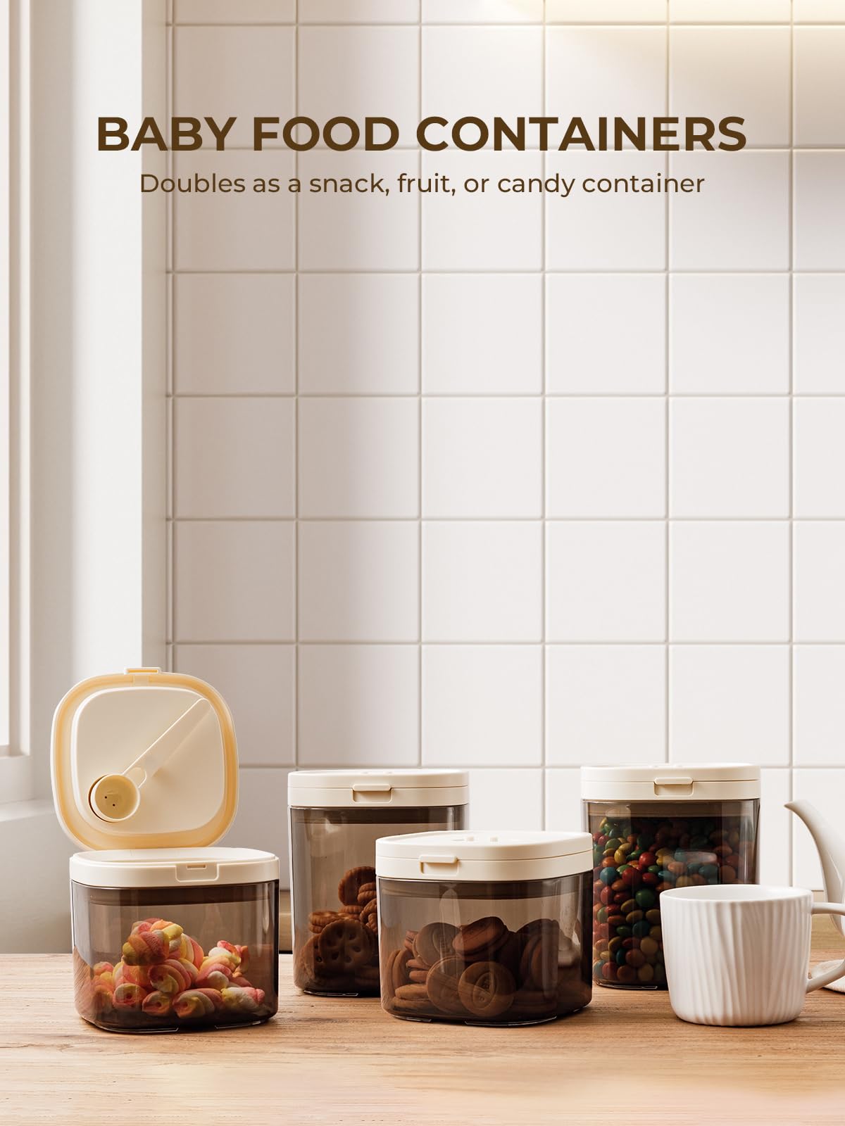 Tourdeus portable formula container fits diaper bag for travel