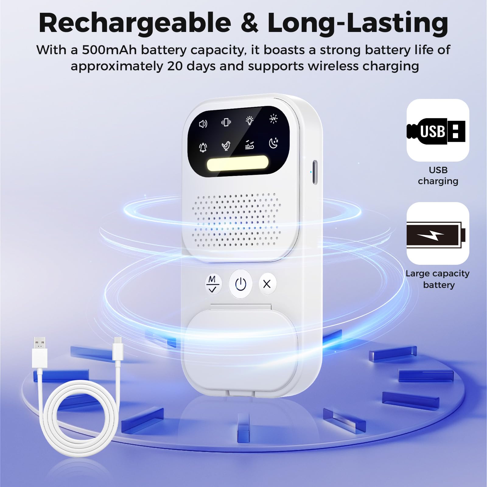 toutkuk bedwetting alarm 20-meter wireless range for flexible monitoring