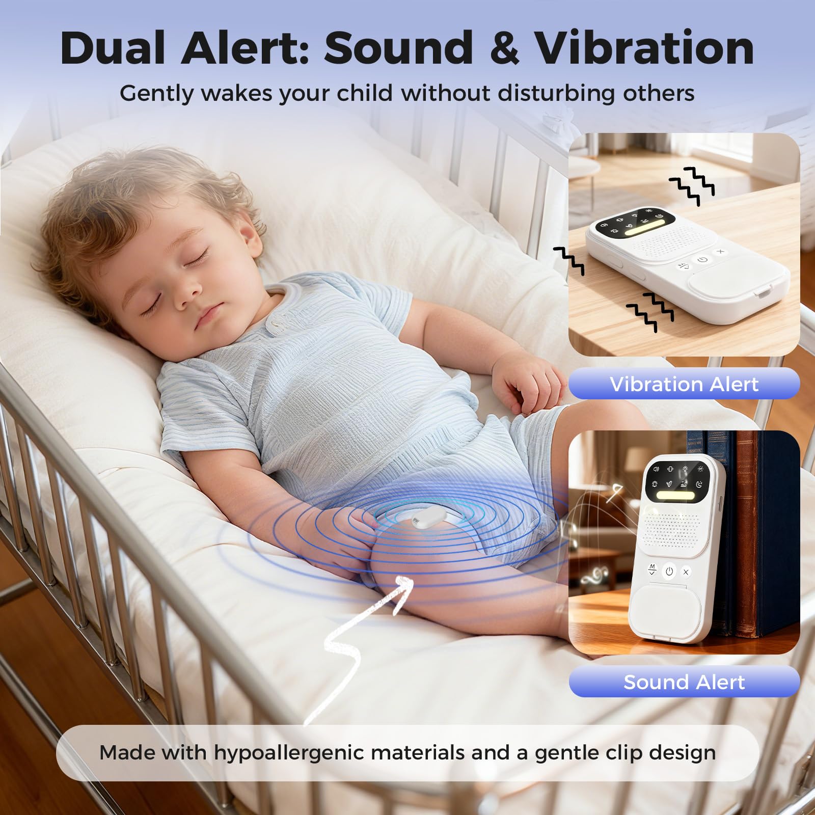 toutkuk bedwetting alarm all-in-one unit integrates components seamlessly