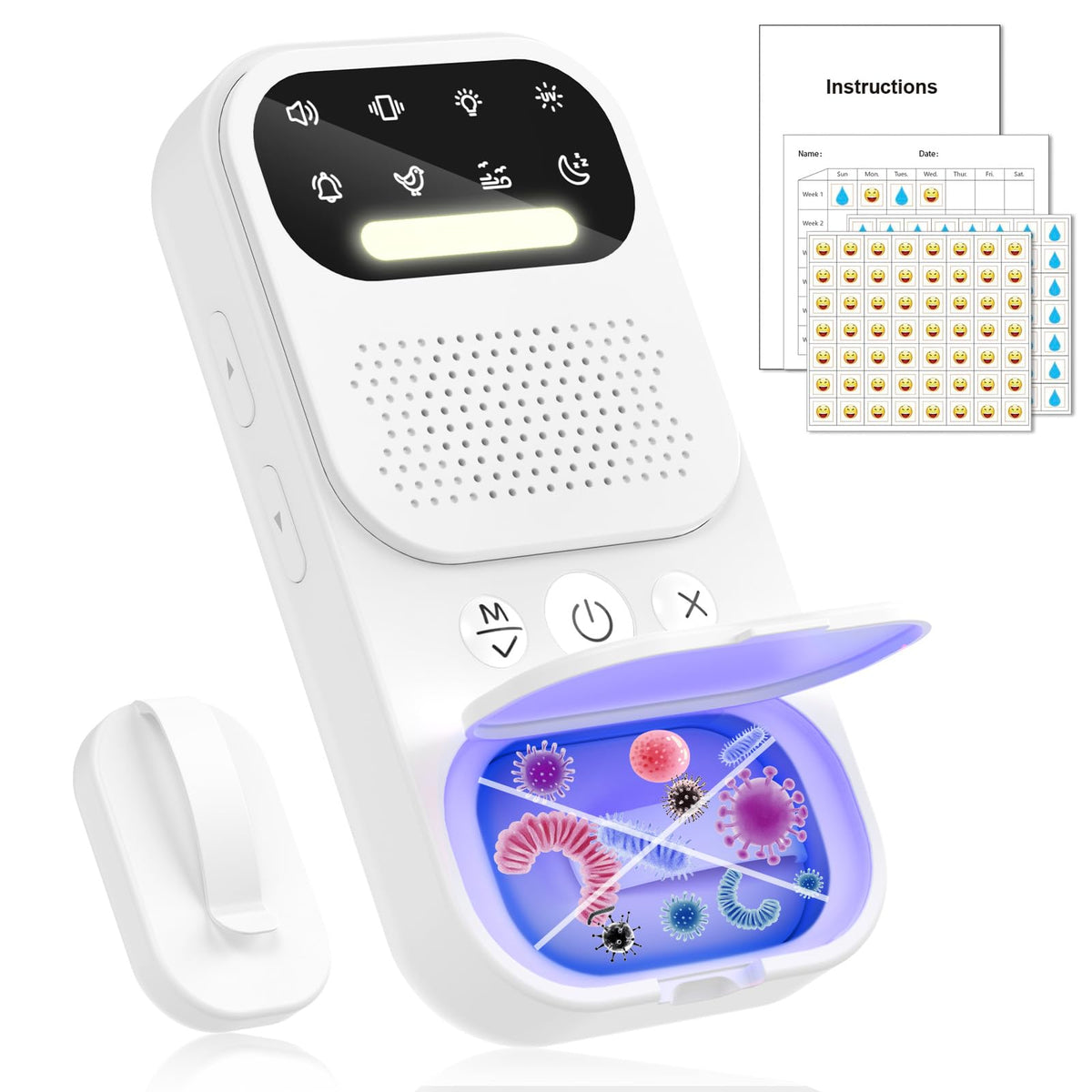 toutkuk bedwetting alarm transmitter securely attaches to underwear for early alerts