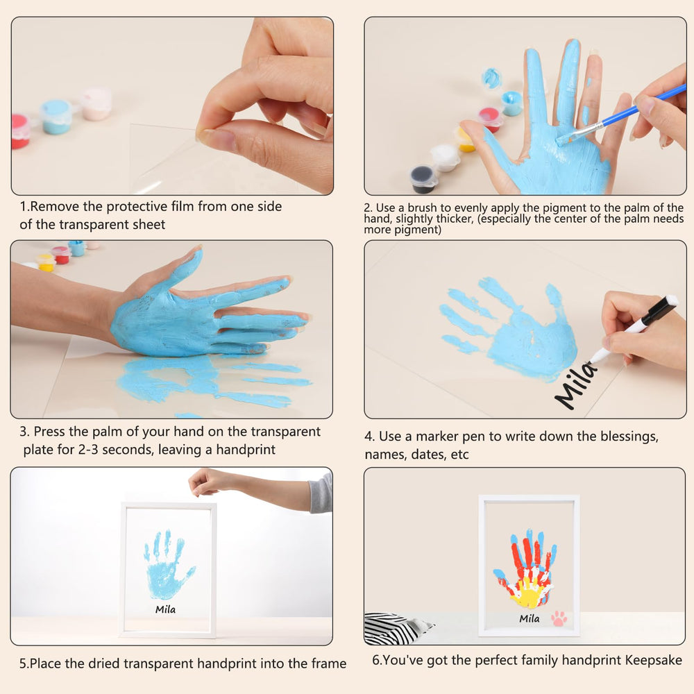 TOVIDO baby prints showcased in a milestone-friendly frame.