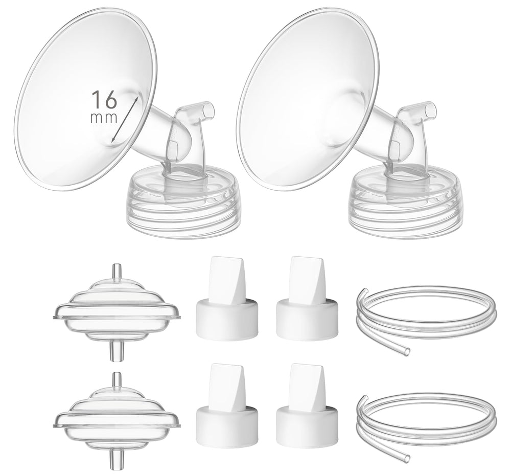 TOVVILD 16mm flange set for versatile breast pump assembly.