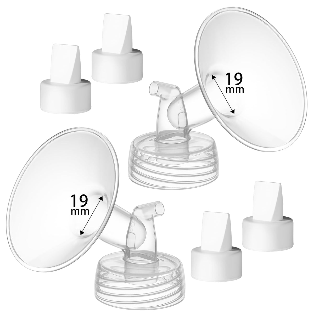TOVVILD 19mm flange close-up showing a comfortable pumping fit.