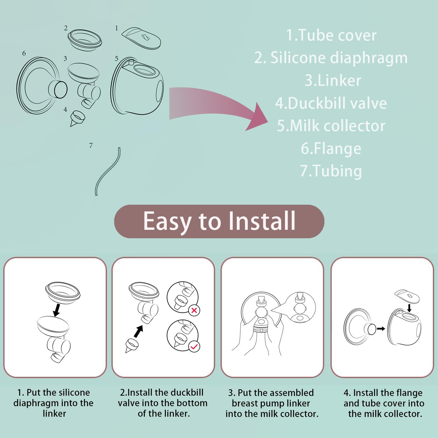 TOVVILD two-pack milk collection cups for convenient pumping