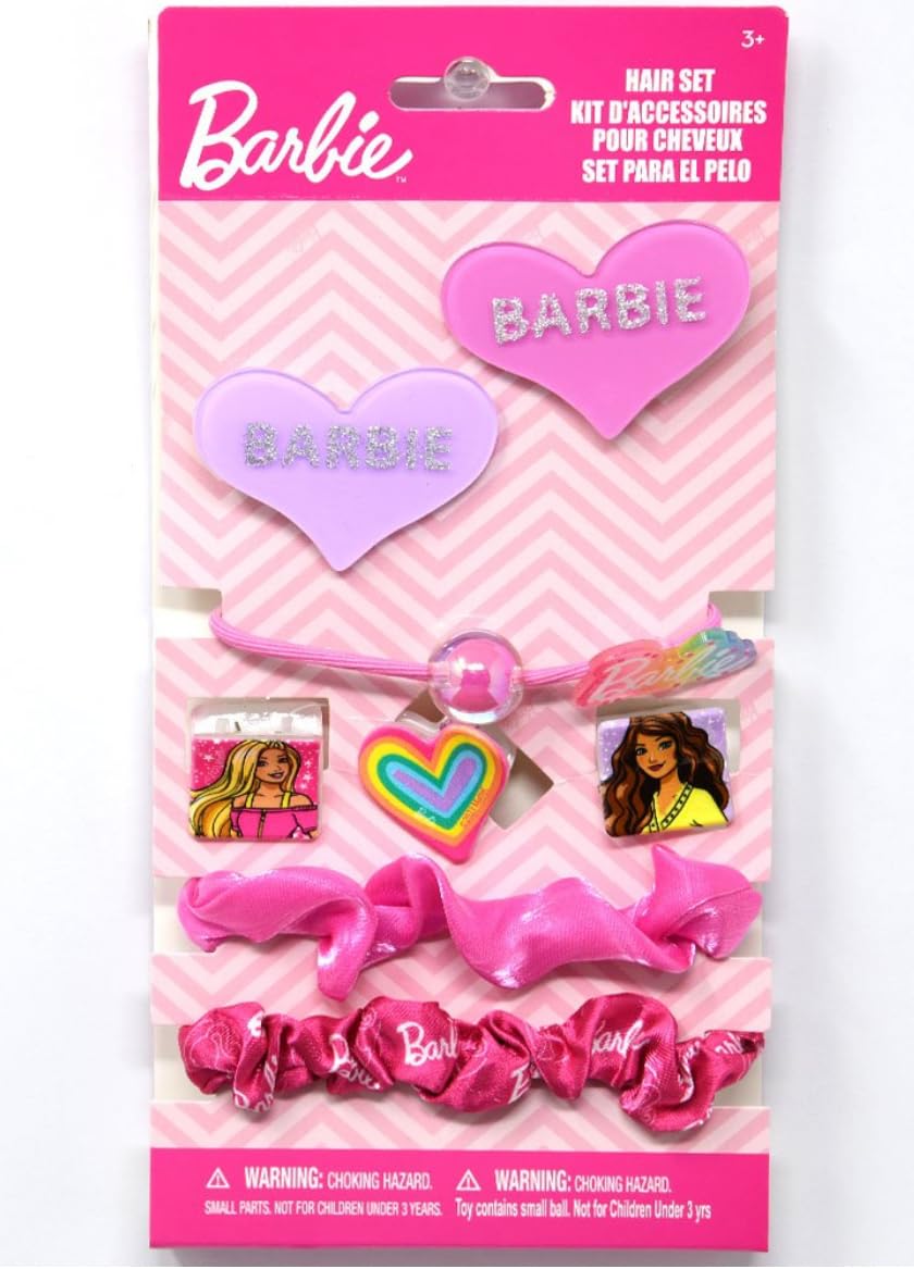 Townley Girl Barbie 8-piece hair clips for secure, stylish accents.