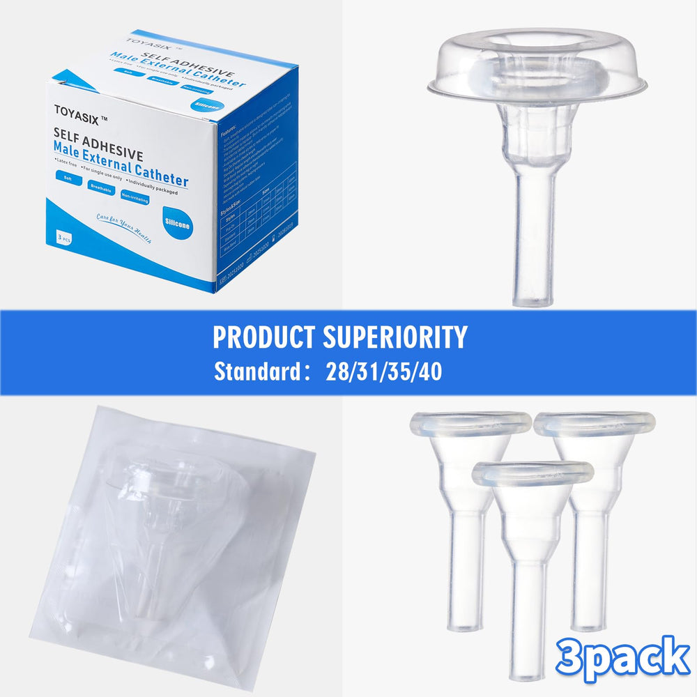 TOYASIX disposable catheter pack of three units for convenience