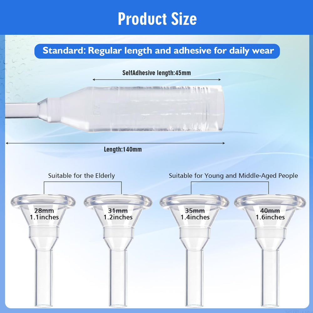 TOYASIX male external catheter showing adhesive options for secure fit
