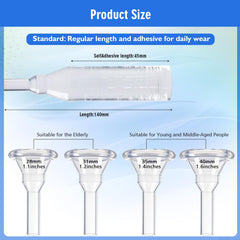 TOYASIX male external catheter showing adhesive options for secure fit