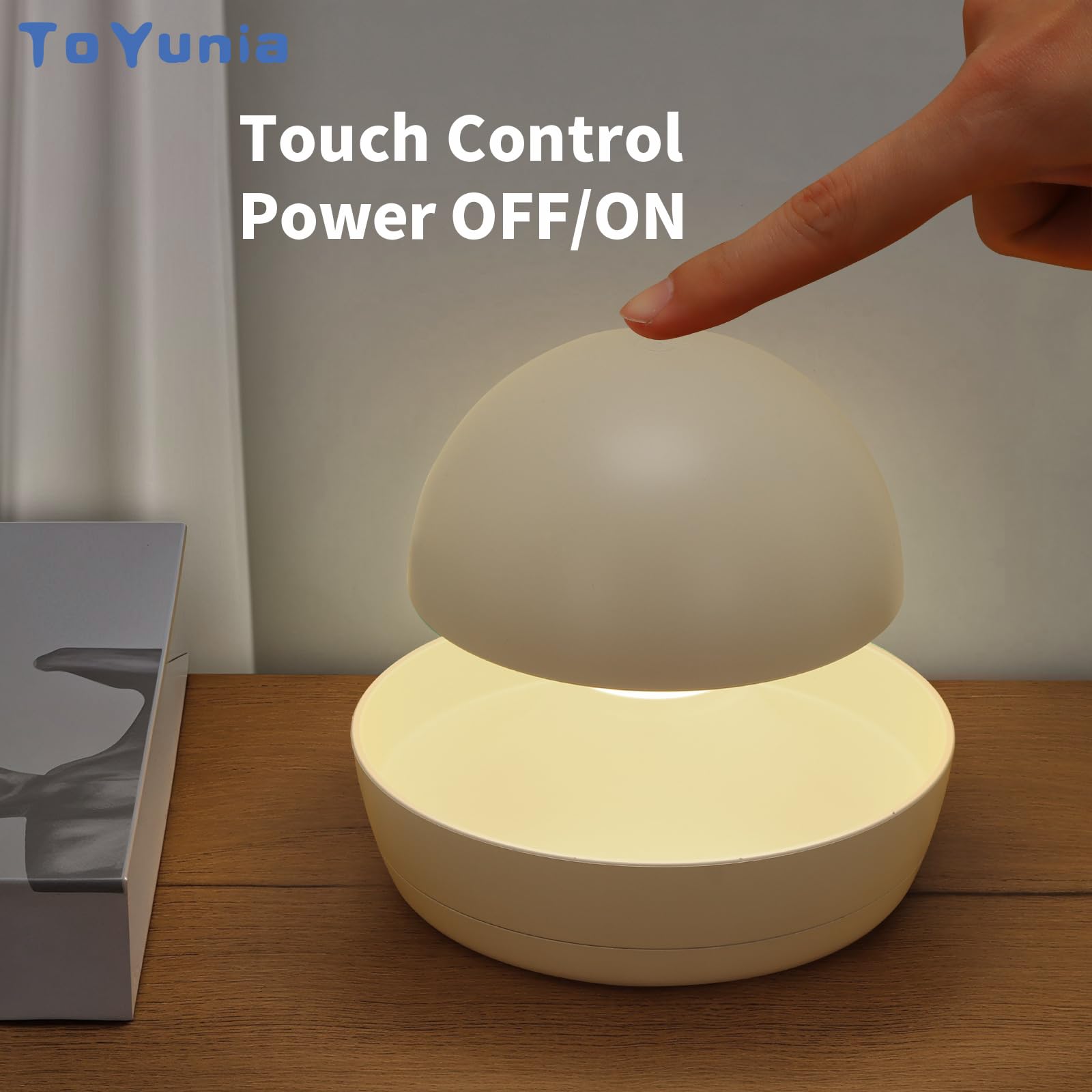 Toyunia rechargeable night lamp portable for travel and camping.