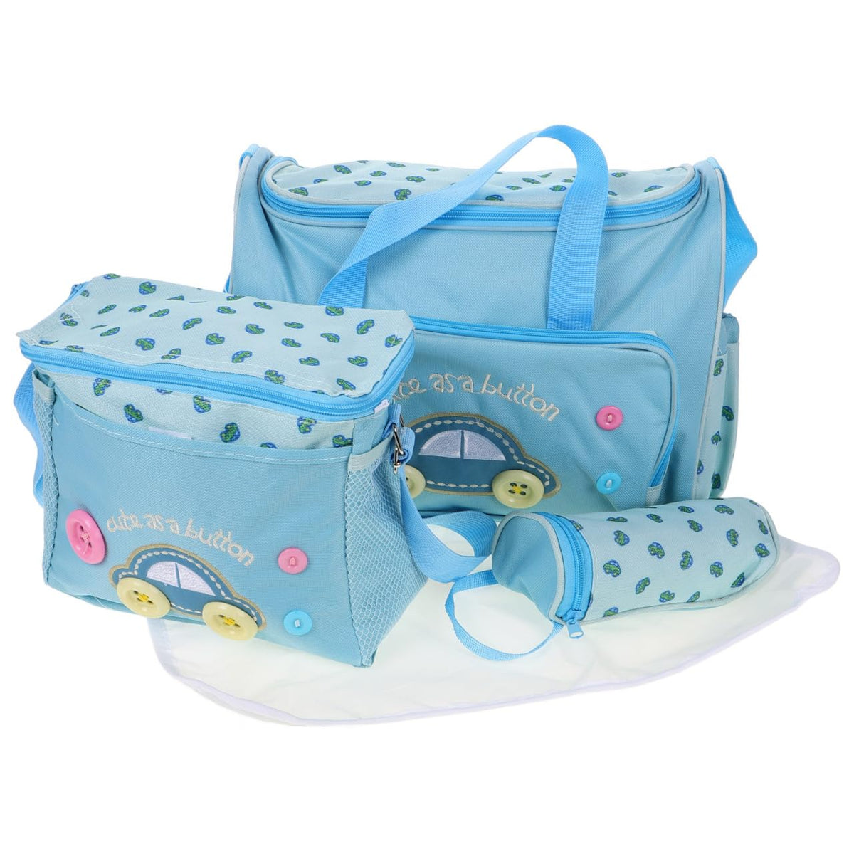 Toyvian 4-in-1 sky-blue big bag showing spacious storage for baby essentials on the go