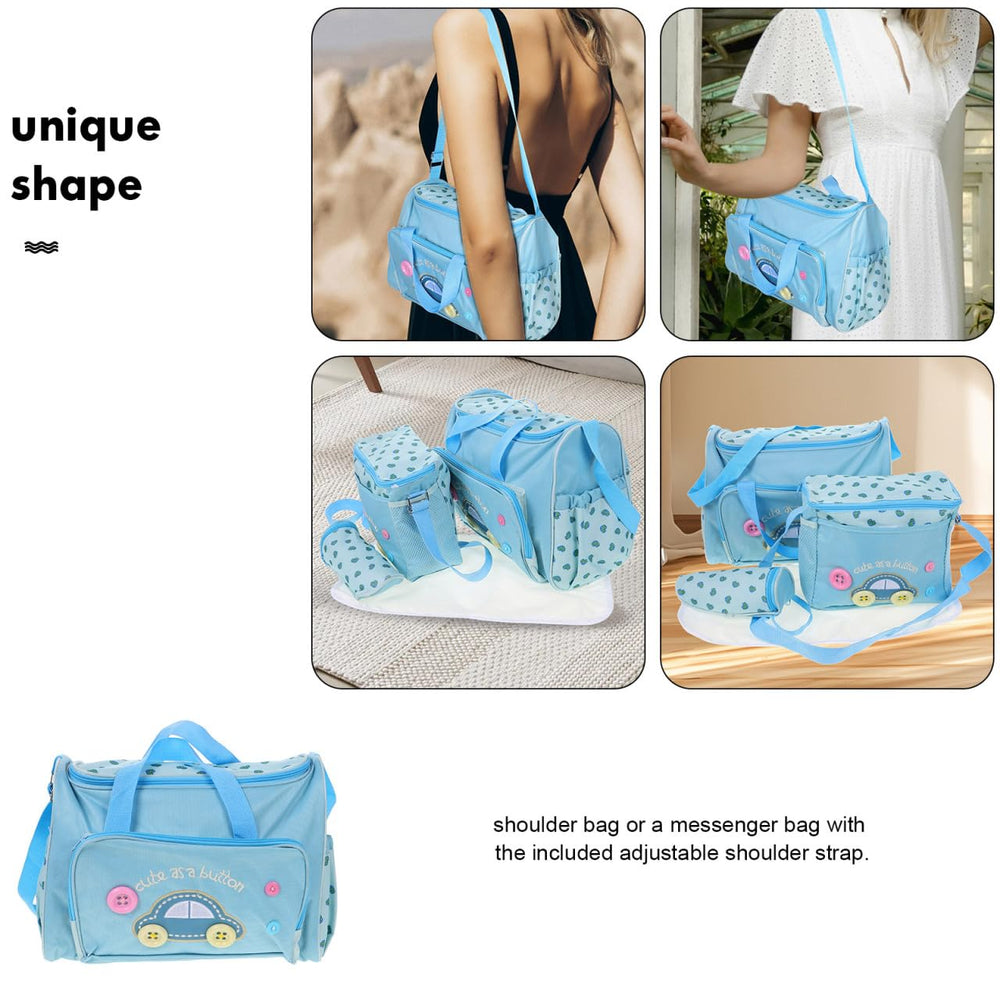 Toyvian large-capacity tote holds bottles, wipes, and essentials for quick trips