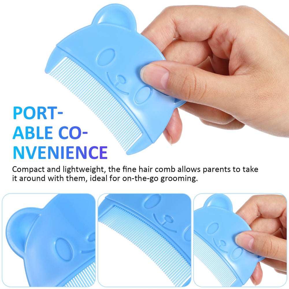 Toyvian bear-shaped double-sided combs for cradle cap care