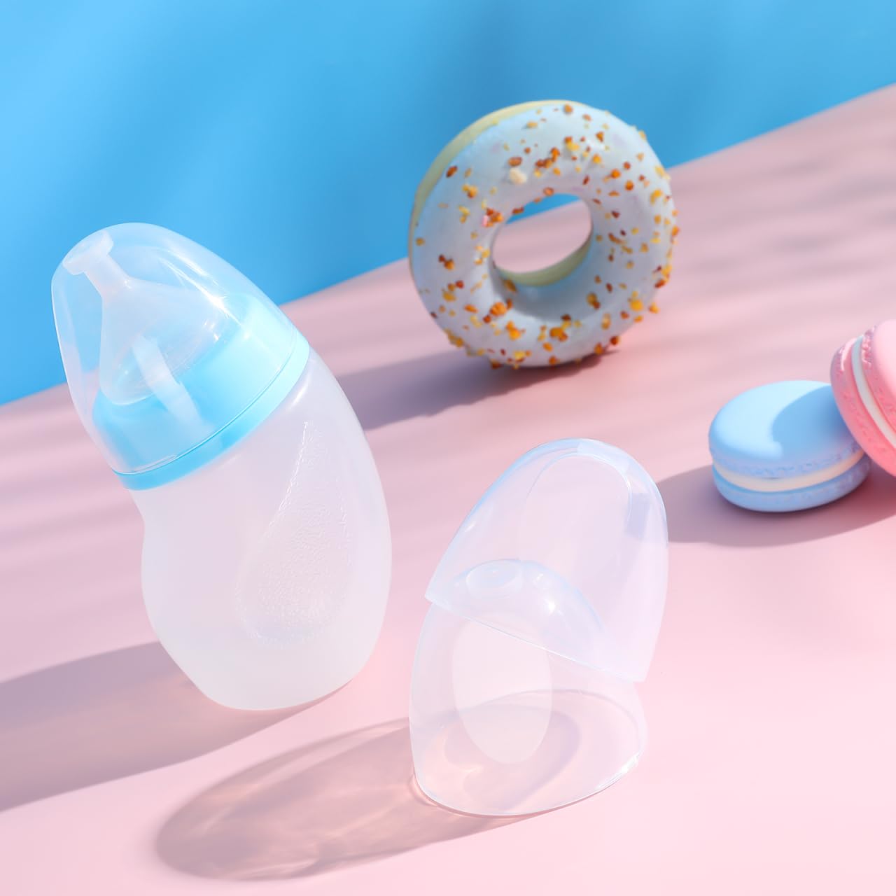 Toyvian transparent plastic cap enables quick cleanliness checks.