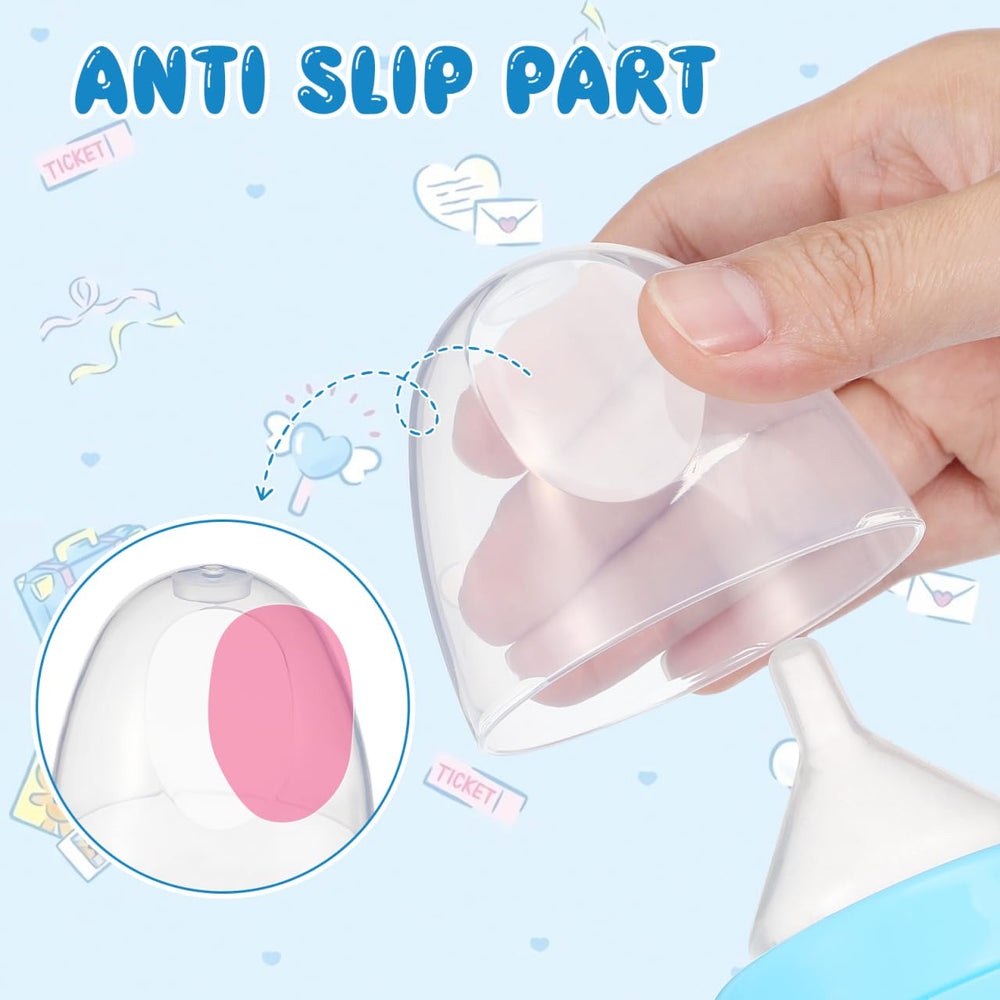 Toyvian travel-friendly caps help prevent spills on outings and commutes.