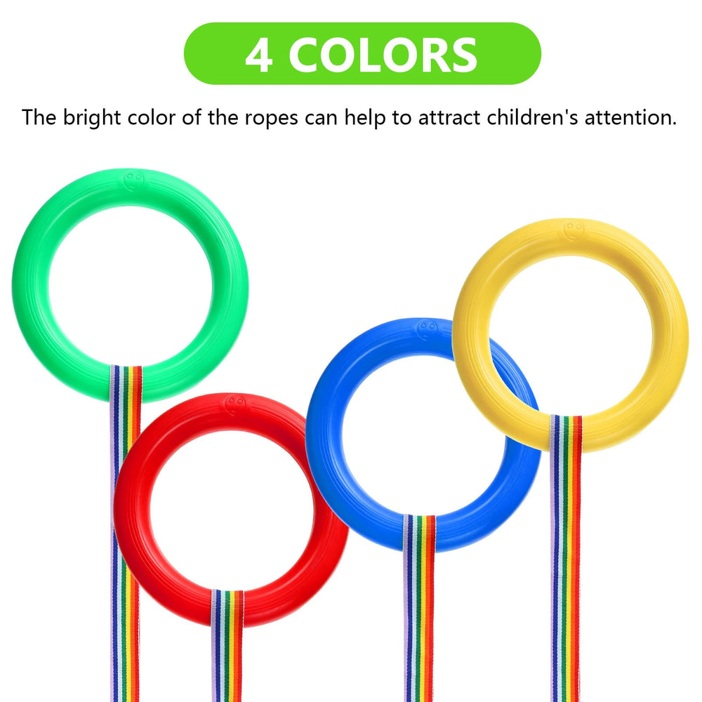 Toyvian walking rope with secure ring handles supports small hands on walks.