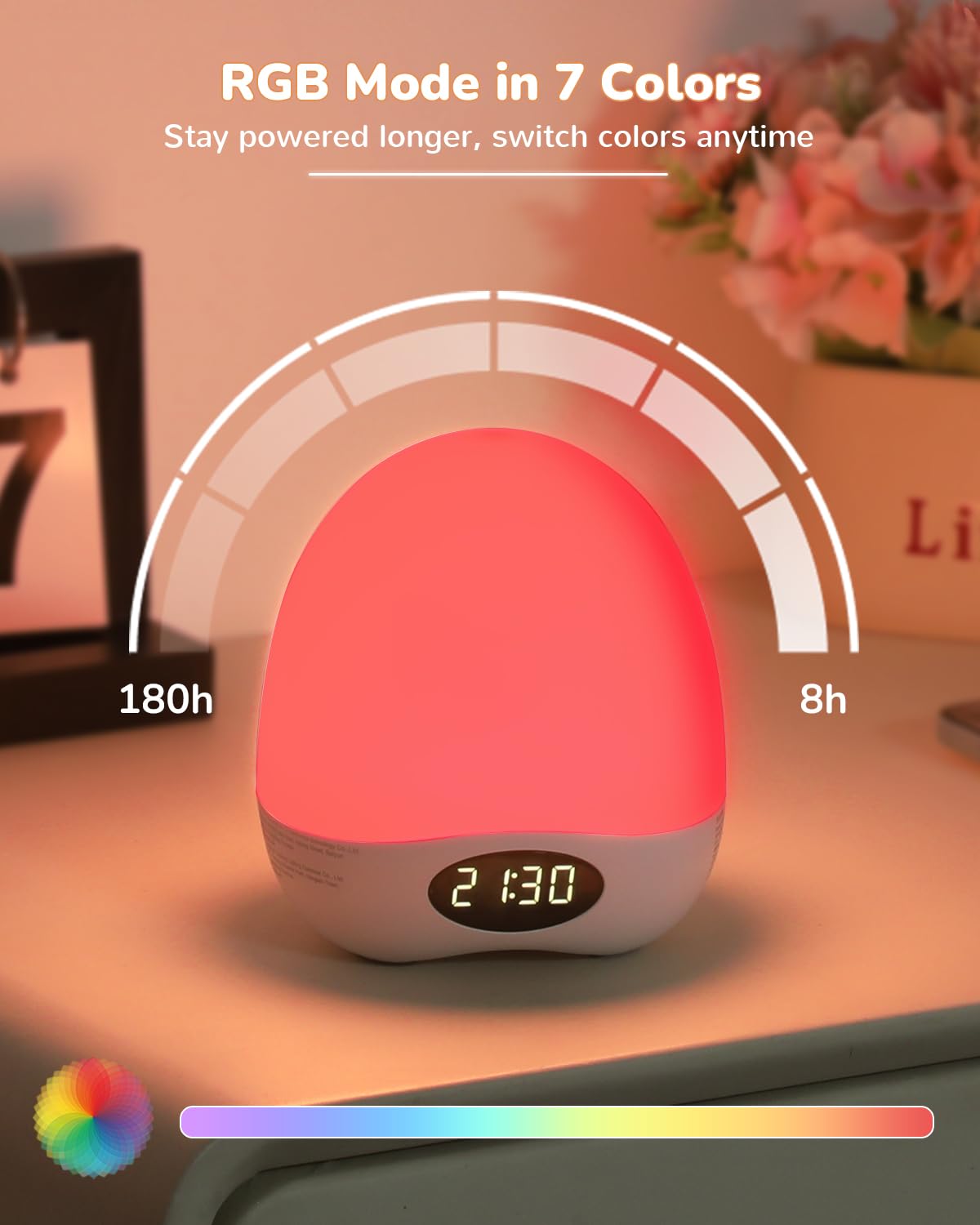 TOZING egg light RGB mood mode adds soothing color options